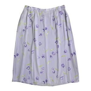 First Issue Woman Lilac Floral Skirt Plus Size 18W 1X Midi Maxi Liz Claiborne